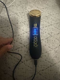 Empire Tech BPM Facial Massager LCD Display USB Rechargeable 4 Speed Black/Gold