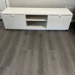 IKEA BYÅS TV Unit in High-Gloss White  Like new still has its stickers on it  Dimensions in photos