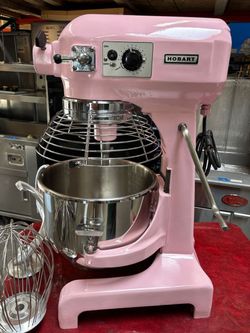 20 Quart Mixer Hobart A-200T Pink Classic New Bowl 3 Attachments & Cage Guard #5439