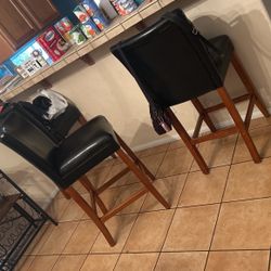 3 High Stool Chairs 