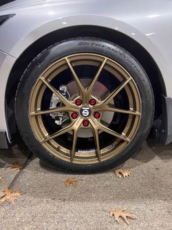 19" Sparco Podio Satin Bronze Wheels w/ Continental DWS06+ Tires (5x114.3)