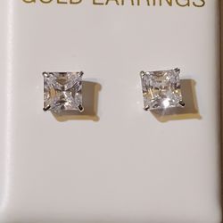 10k White Gold Earrings