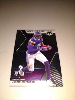Minnesota vikings rookie mosaic nfl football card Justin Jefferson