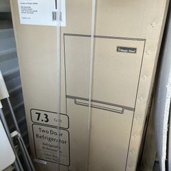 Magic Chef 7.3 cu. ft. 2-Door Mini Fridge in Black with Freezer