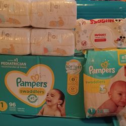 Pampers and Huggies size 1