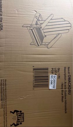 Patio Wood Adirondack Chair - Navy Blue Wash