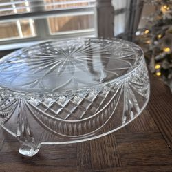 Big, Beautiful, crystal cake plate stand 