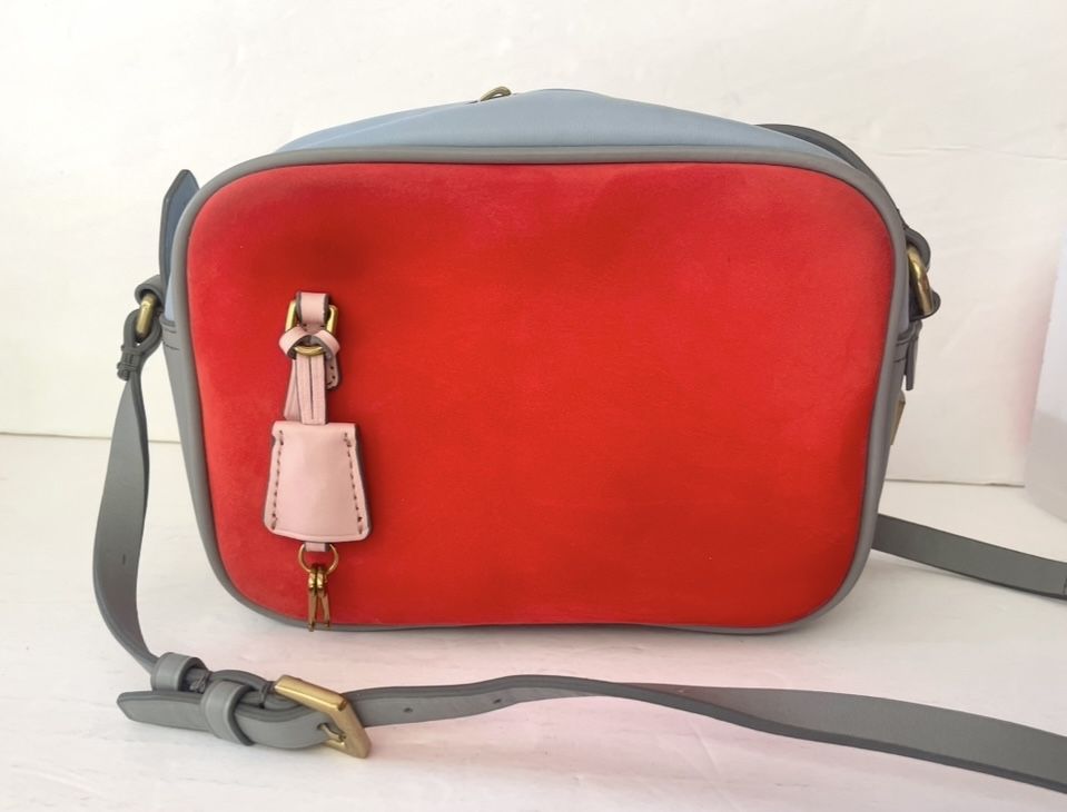 ** J. Crew Italian. Leather and Suede Bag **