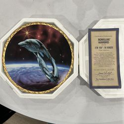 Star Trek Collectible 23k Rim Collectible Plate W/ COA
