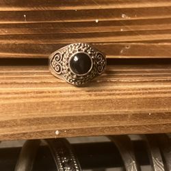 sterling silver black onyx ring