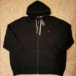Polo by Ralph Lauren vintage full zip thermal hoodie black  hoodie