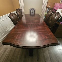 Dinning Table, 6 Chairs