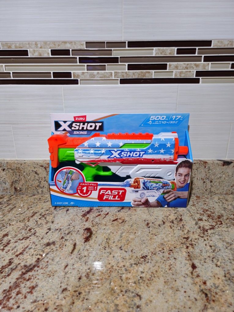 ZURU X-Shot Water Fast-Fill Skins USA Hyperload Water Blaster