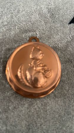Vintage COPPER Butter/Chocolate  Mold  Bunny character