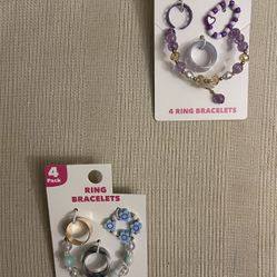 Brand New Girls Rings & Bracelet Set $3.00 each 