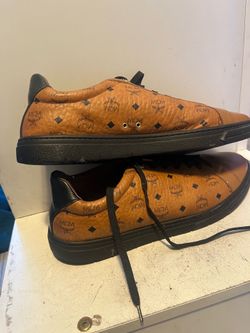 MCM Terrain Derby. Low Sneakers in Visetos Cognac