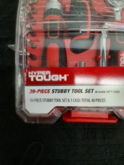 NEW NEVER OPEN, 39 PIECE PLUS THE CONTAINER STUBBY TOOL SET, GREAT FOR SMALL PROJECTS AROUND THE HOMR OR OFFICE, PRICED TO SELL!!! 