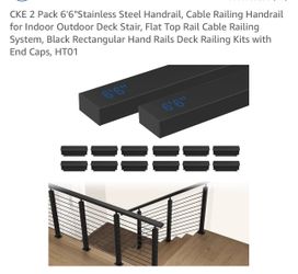 2 Pack 6'6"Stainless Steel Handrail