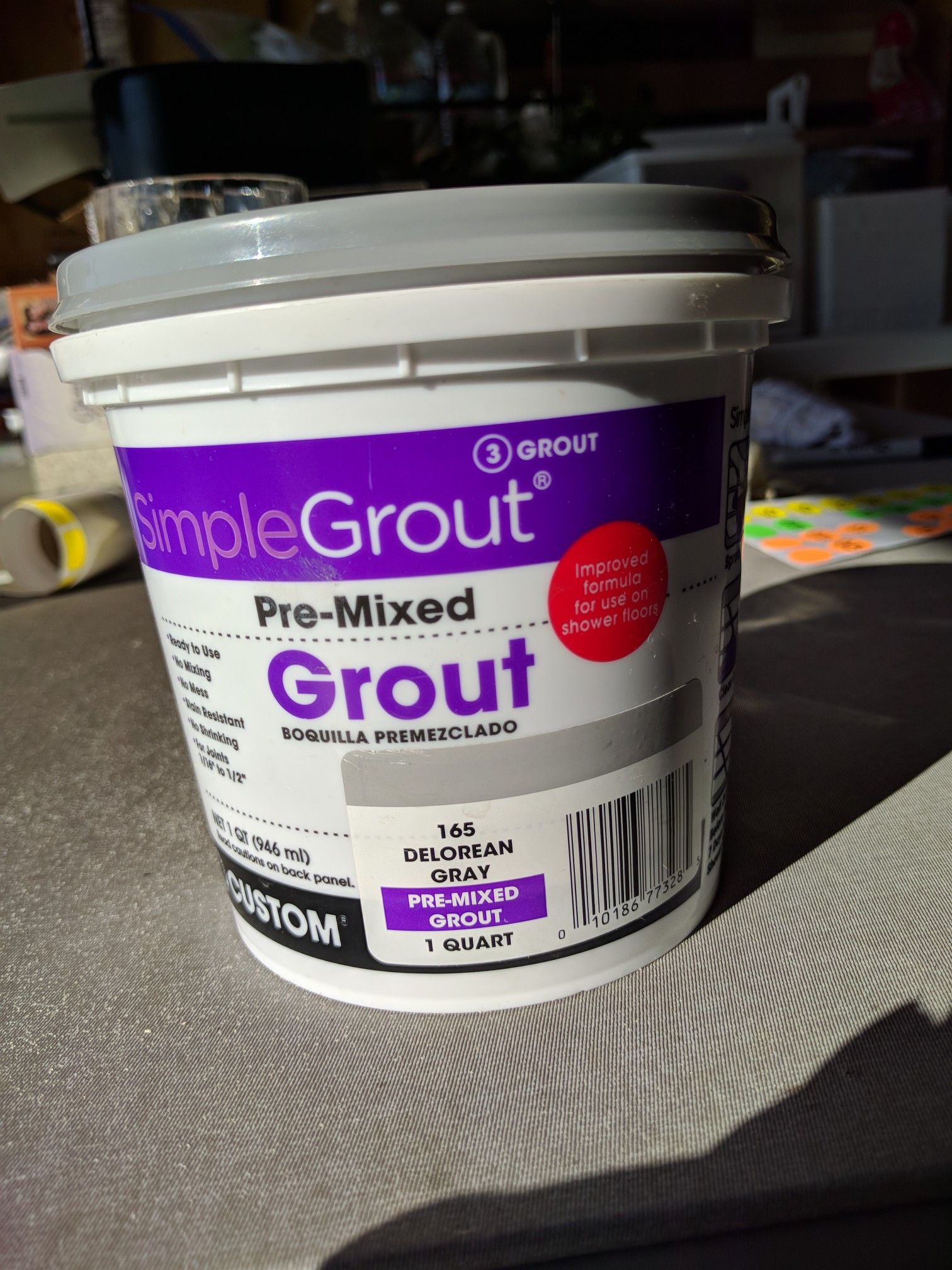 Simple grout pre-mixed grout DeLorean Gray