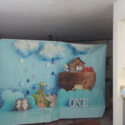 Backdrop , Safari Theme, Noah Ark Party Decoration