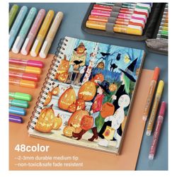 48 color Acrylic Paint Marker Pens / for Rock Painting, Stone, Ceramic, Glass, Wood,fabric, etc