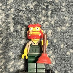 LEGO Groundskeeper Willie Minifigure Simpsons Series 2 Plunger Accessory