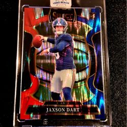 Jaxson Dart 2025 Select Red and Blue Shock Rookie NEW YORK GIANTS NFL 