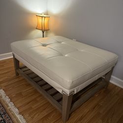 Cream Ottoman