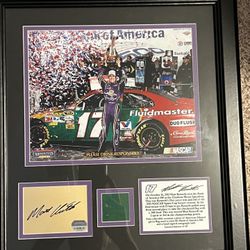 Matt Kenseth Autographed Race Used Flag Professionally Framed  