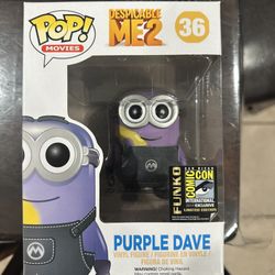 Funko Pop! Despicable Me 2 Purple Dave #36 SDCC 2014