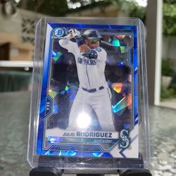 JULIO RODRIGUEZ SAPPHIRE CRACKED ICE ROOKIE
