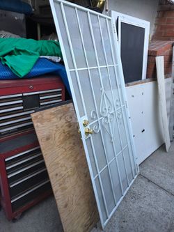 White Security Screen Door