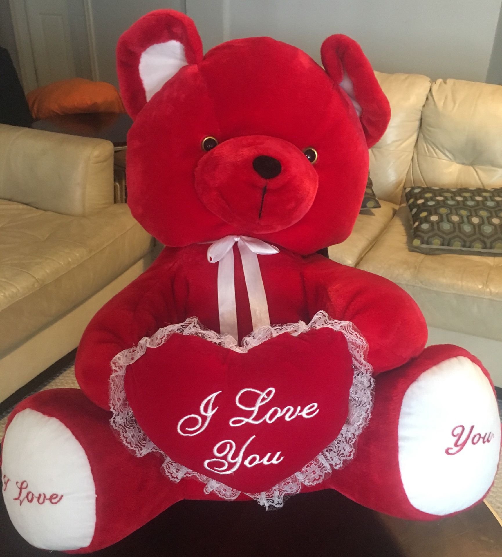 Valentine’s Day Big Red Plush Teddy Bear 30 inches