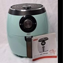 Dash Deluxe Air Fryer Oven Cooker 6 Qt W/Temperature Control Non-stick Basket LIKE NEW