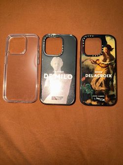 iPhone 15 Pro Cases – 2 CASETiFY Louvre + Clear Case. FREE glass screen protector included!