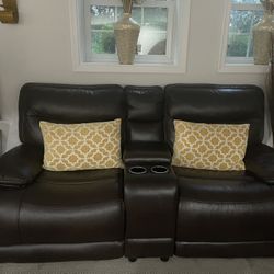 8 piece Leather Sofa And Loveseat Set