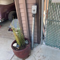 Push Bottom For Walk Sign Wired With Pole