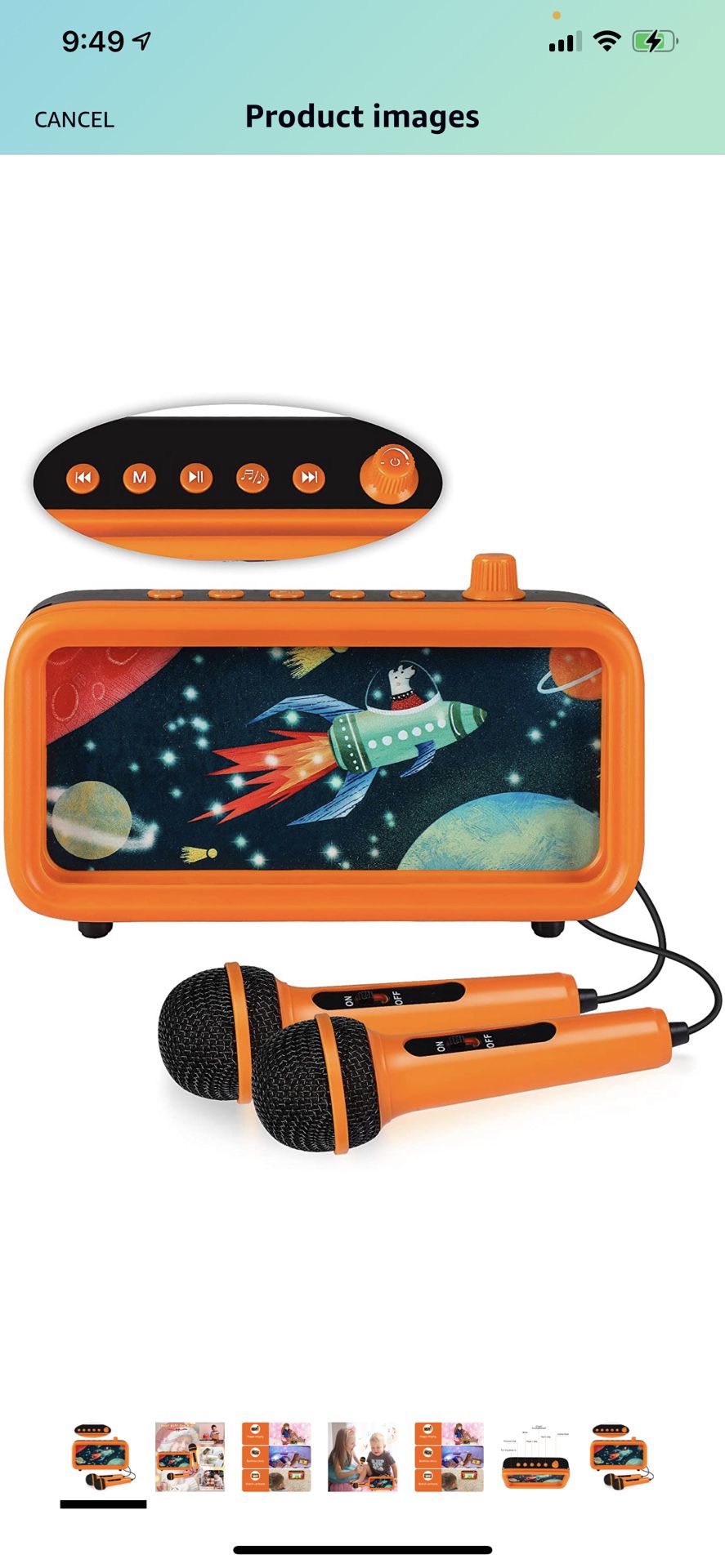Bluetooth Kids Toy Karaoke Machine with 2 Microphones for Kids Girls Children boy Singing Machine Speaker Toddler Wired Microphone Set Portable Carry 