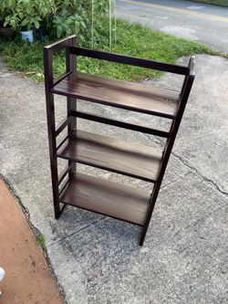 3-tier wooden folding and stackable Shelf For Office, Living Room, Or Playroom