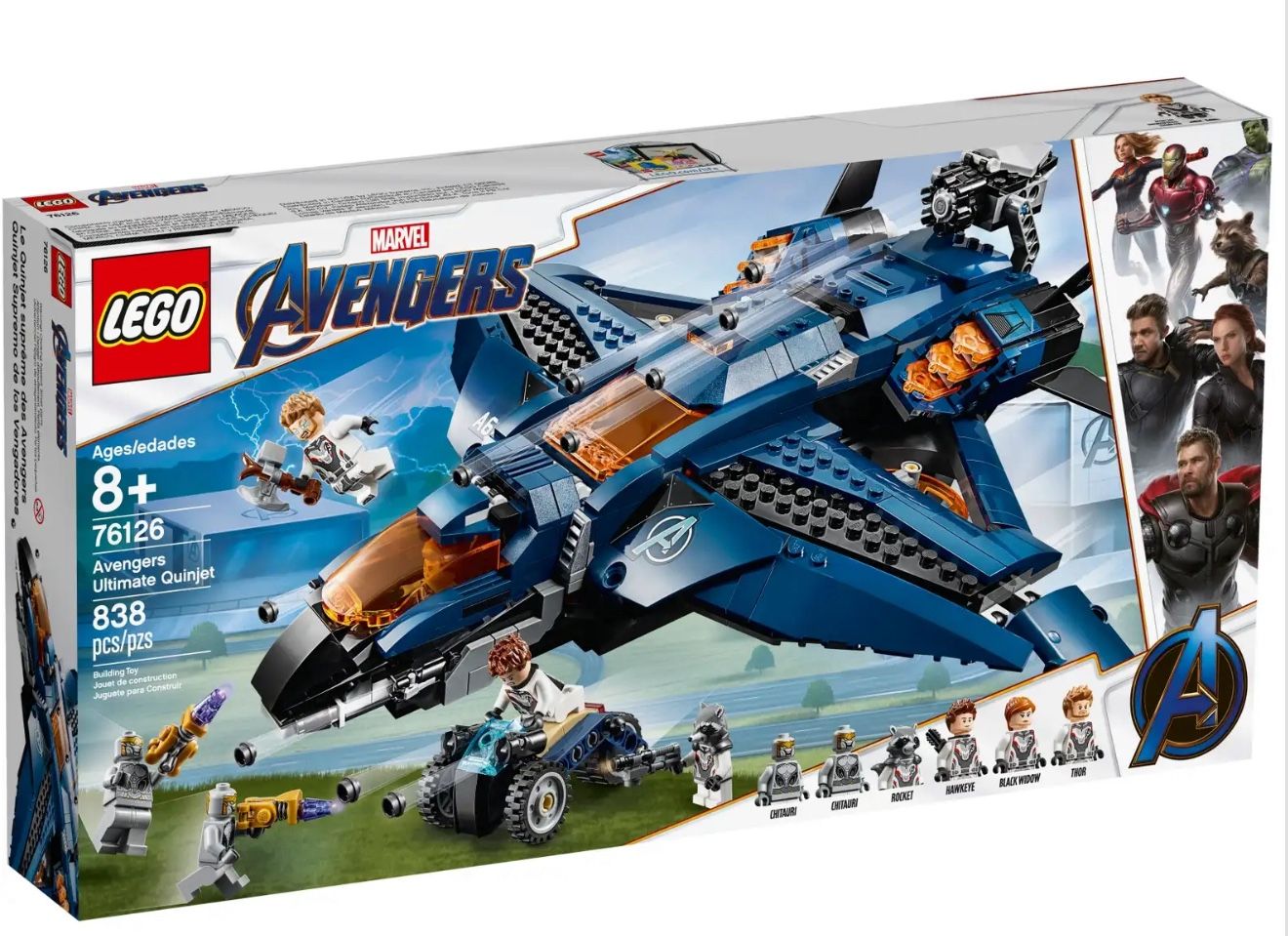 LEGO Marvel Avengers: Avengers Ultimate Quinjet 76126 Building Kit (838 Pieces)