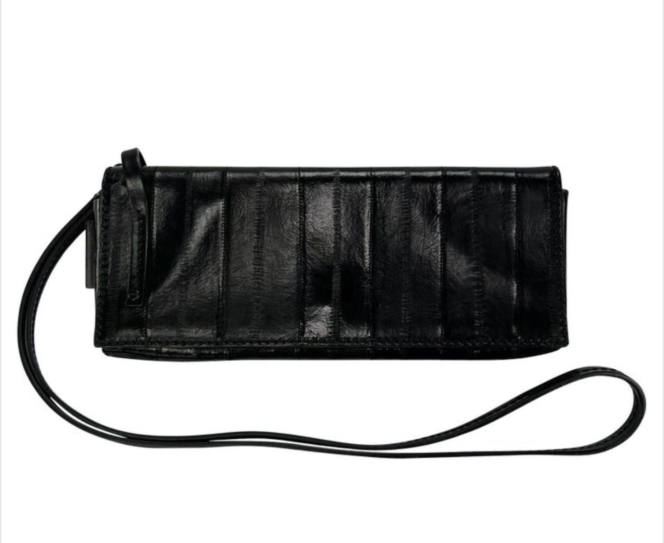 2000’s Gucci by Tom Ford Black Genuine Eel Skin Small Wristlet Strap Clutch Bag