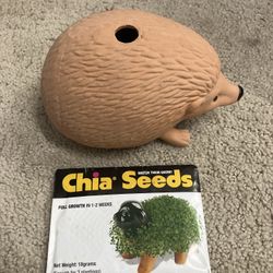 Chia Pet Hedgehog Planter + Chia Seeds (Complete)