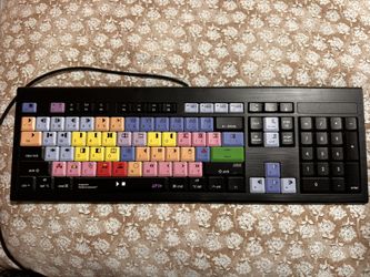 Lot of 2 Logickeyboard ASTRA 2 Backlit Keyboard Media Composers