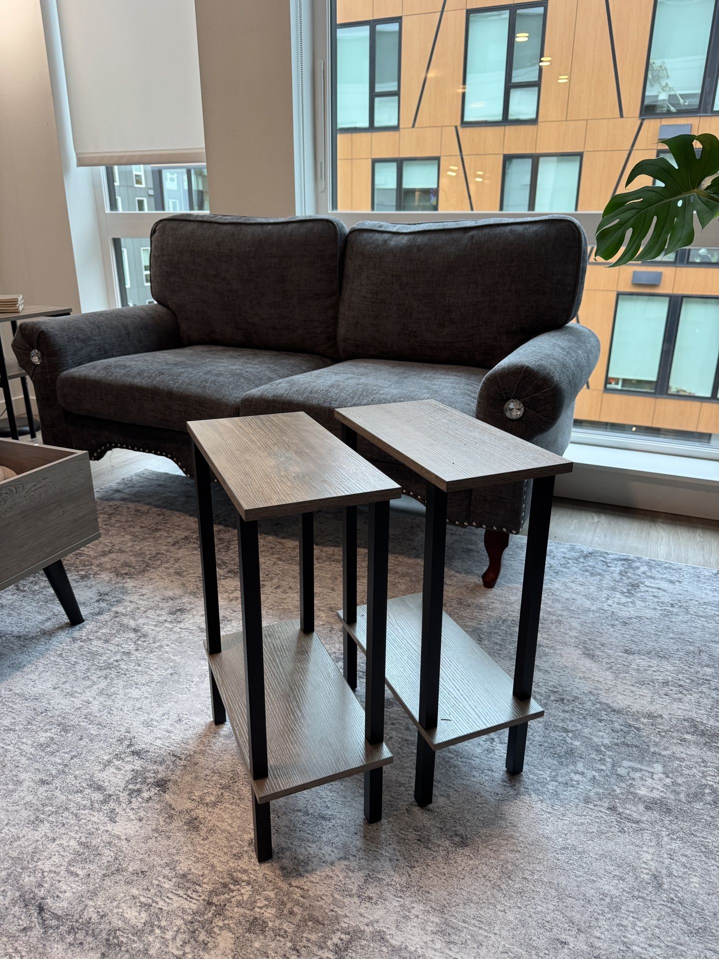 Set Of 2, Rectangular Modern End Tables