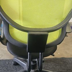 Office Chair Green Mesh Back