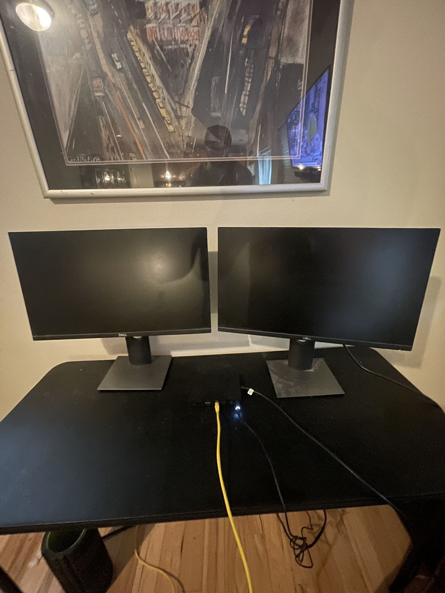 Two 24” Dell Monitors W/ Docking Station
