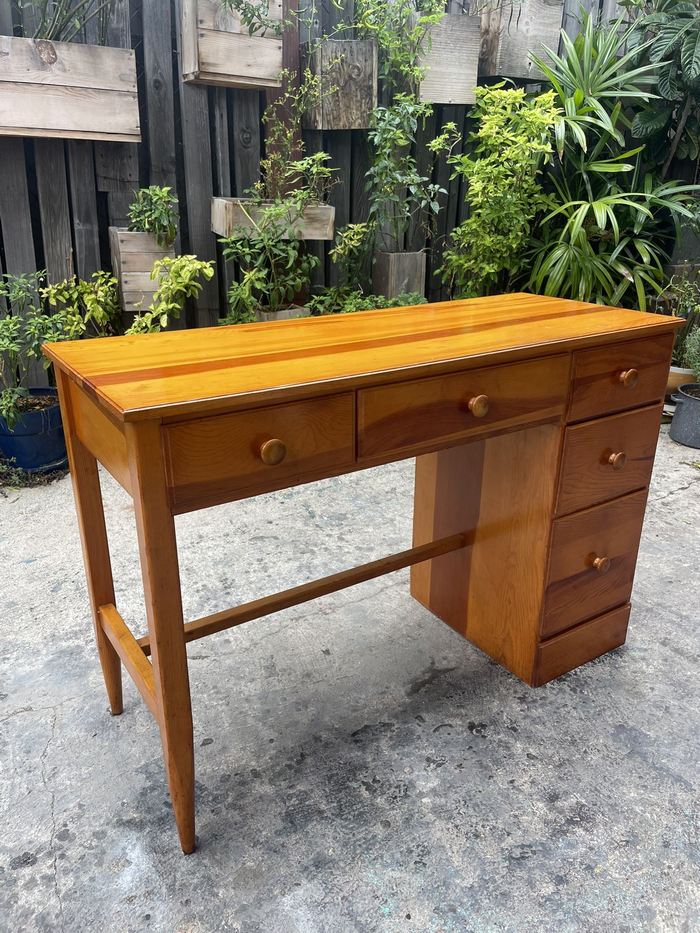 Vintage Mid Century Solid Pine Desk 1960’s