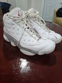Jordan white and silver 9.5