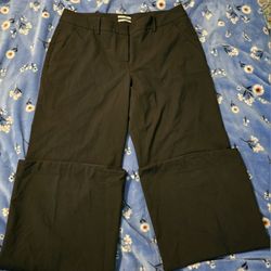 Black Taylor Fit flat front slacks from Halogen