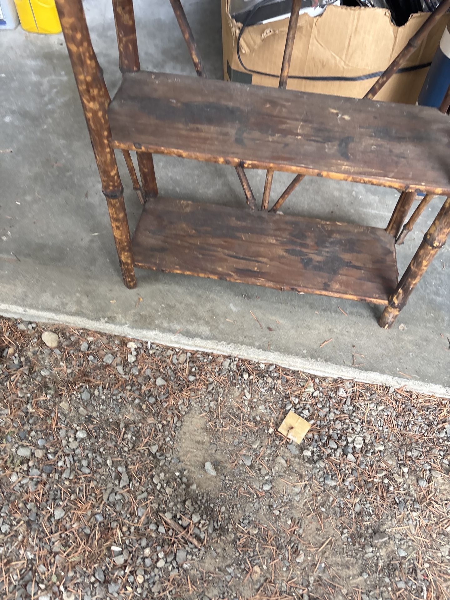 Antique Faux Bamboo 3-Tier Shelf – Victorian Era